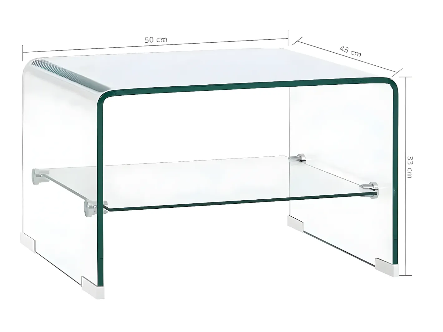 Clearance Mesa de centro 50x45x33 cm vidro temperado PT132486 Mesa De Centro
