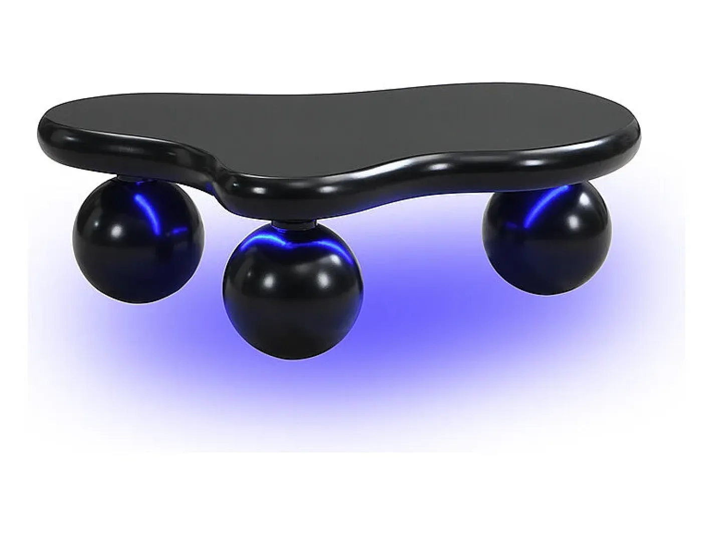 Mesa de centro 95x62.5x32cm - forma de nuvem - com iluminação LED - pés redondos -^ModernLuxe Clearance