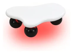 Discount Mesa de centro 95x62.5x32cm - forma de nuvem - com iluminação LED - pés redondos - branco + preto Mesa De Centro