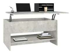 vidaxl Mesa De Centro*Mesa de centro 80x50x40cm derivados de madeira cimento Cinzento