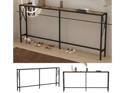 Vicco Consola*Mesa de consola carvalho rústico 174x20x77 lima Natural escuro