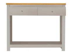 Mesa de consola com 2 gavetas em MDF cinzento*Loft24