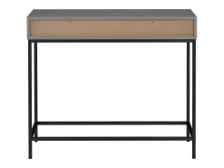 Mesa de consola com 1 prateleira em imitação de mármore - estrutura metálica^Loft24