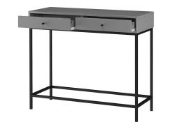 Mesa de consola com 1 prateleira em imitação de mármore - estrutura metálica^Loft24