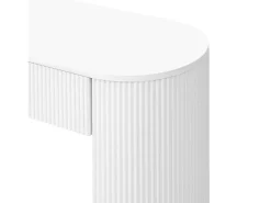 Best Mesa de consola elegante para hall de entrada - 120 x 33 x 76 cm - com 2 gavetas + frente curva - MDF - branca Consola