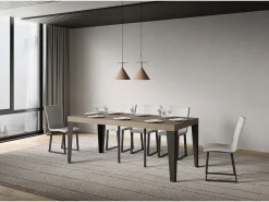 ITAMOBY Consola*Mesa de consola extensível 90x40/196 cm Flame Small Premium cinza pomba Bege