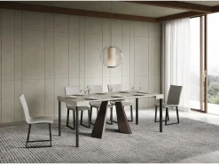 ITAMOBY Consola*Mesa de consola extensível 90x40/196 cm Diamante Small cashmere Cinzento