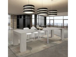 Best Mesa de consola extensível em madeira, acabamento em olmo pérola 90×45-90×300 cm - LERICI Consola