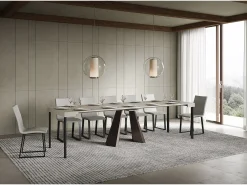 ITAMOBY Consola*Mesa de consola extensível 90x40/300 cm Diamante cashmere Cinzento