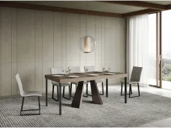 ITAMOBY Consola*Mesa de consola extensível 90x40/300 cm Diamante Premium cinza pomba Taupe