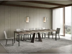ITAMOBY Consola*Mesa de consola extensível 90x40/300 cm Diamante Premium cinza pomba Taupe
