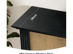 Tribesigns Consola*Mesa de Console de 3 Camadas, Mesa de Entrada de 110cm com Armazenamento para Foyer, Corredor Preto