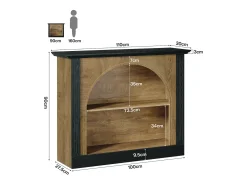 Tribesigns Consola*Mesa de Console de 3 Camadas, Mesa de Entrada de 110cm com Armazenamento para Foyer, Corredor Preto