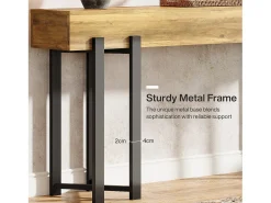 Mesa de Console de 160cm para Entrada, Mesa Industrial Atrás do Sofá^Tribesigns Sale