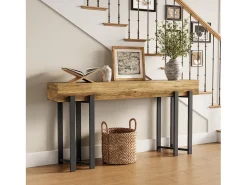 Mesa de Console de 160cm para Entrada, Mesa Industrial Atrás do Sofá^Tribesigns Sale