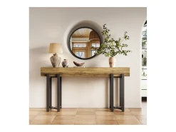 Mesa de Console de 160cm para Entrada, Mesa Industrial Atrás do Sofá^Tribesigns Sale