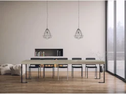ITAMOBY Consola*Mesa de console extensível 90x40/300 cm Tecno Premium cashmere Cinzento