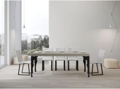ITAMOBY Consola*Mesa de Console Extensível Paxon Small Premium Cashmere 90x40/196 cm Cinzento