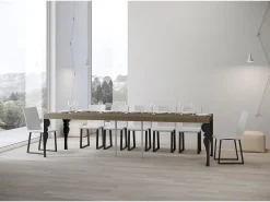 ITAMOBY Consola*Mesa de console extensível Paxon Premium cinza pomba 90x40/300 cm Taupe