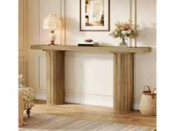 Mesa de console extra-longa de 160 cm, mesa retangular para entrada, mesa de sofá atrás do sofá*Tribesigns Discount