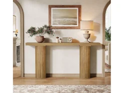 Mesa de console extra-longa de 160 cm, mesa retangular para entrada, mesa de sofá atrás do sofá*Tribesigns Discount
