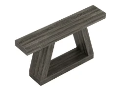 Best Mesa de Console, Mesa de Sofá Rústica de 140cm com Armazenamento, Mesa de Entrada para Corredor, Sala de Estar, Cinza Consola