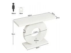 Mesa de Console, Móvel de Entrada com Base Circular em Forma, Mesa de Entrada de 100 cm para entrada do Sala, Corredor, 100 x 30 x 79 cm,*Tribesigns New