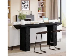 Tribesigns Consola*Mesa de Console para Entrada, Mesa de Sofá Longa e Fina Preta de 160cm Preto