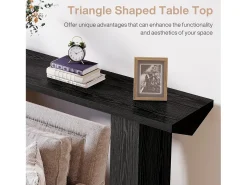 Tribesigns Consola*Mesa de Console para Entrada, Mesa de Sofá Longa e Fina Preta de 160cm Preto