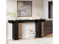 Tribesigns Consola*Mesa de Console para Entrada, Mesa de Sofá Longa e Fina Preta de 160cm Preto