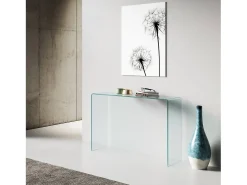 Hot Mesa de console Smalle em vidro curvado 120x40x80 cm Consola