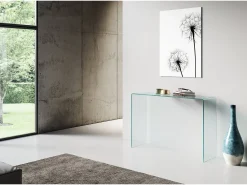 Hot Mesa de console Smalle em vidro curvado 120x40x80 cm Consola