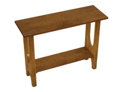 Mesa de entrada de 105 cm com espaço de armazenamento, mesa de corredor moderna de dois andares com pernas de madeira maciça para sala de estar, corredor^Tribesigns Online