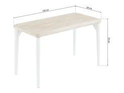 duehome Consola*Mesa de estudo Padma Natural claro / Branco