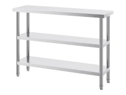 Móvel De Arrumação*Mesa de Trabalho Cozinha SucceBuy 35,6x121,9 cm, Mesa de Trabalho de Cozinha Comercial em Aço Inoxidável Prateado