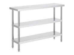 Móvel De Arrumação*Mesa de Trabalho Cozinha SucceBuy 35,6x121,9 cm, Mesa de Trabalho de Cozinha Comercial em Aço Inoxidável Prateado