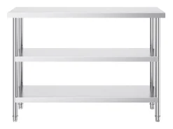 Móvel De Arrumação*Mesa de Trabalho Cozinha SucceBuy 35,6x121,9 cm, Mesa de Trabalho de Cozinha Comercial em Aço Inoxidável Prateado