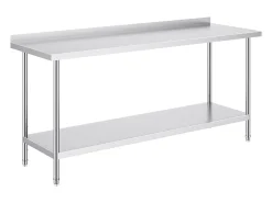 Mesa de Trabalho Cozinha SucceBuy, 61 x 182,9 cm, Mesa de Preparação de Alimentos, para a Preparação na Cozinha, no Restaurante e no Ateliê^ Hot