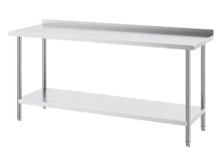 Mesa de Trabalho Cozinha SucceBuy, 61 x 182,9 cm, Mesa de Preparação de Alimentos, para a Preparação na Cozinha, no Restaurante e no Ateliê^ Hot