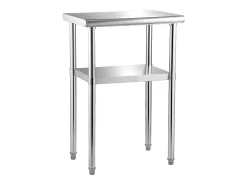 Mesa de Trabalho de Aço Inox SucceBuy, 61 x 46 x 91 cm, Mesa de Preparação de Alimentos Comercial* Sale