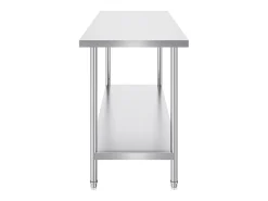 Mesa de Trabalho de Cozinha SucceBuy 61 x 152 x 86 cm, Posto de Trabalho Alimentar Comercial^ Hot