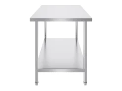Mesa de Trabalho de Cozinha SucceBuy 76.2x152.4x86.36 cm, Posto de Trabalho Alimentar Comercial^ Online