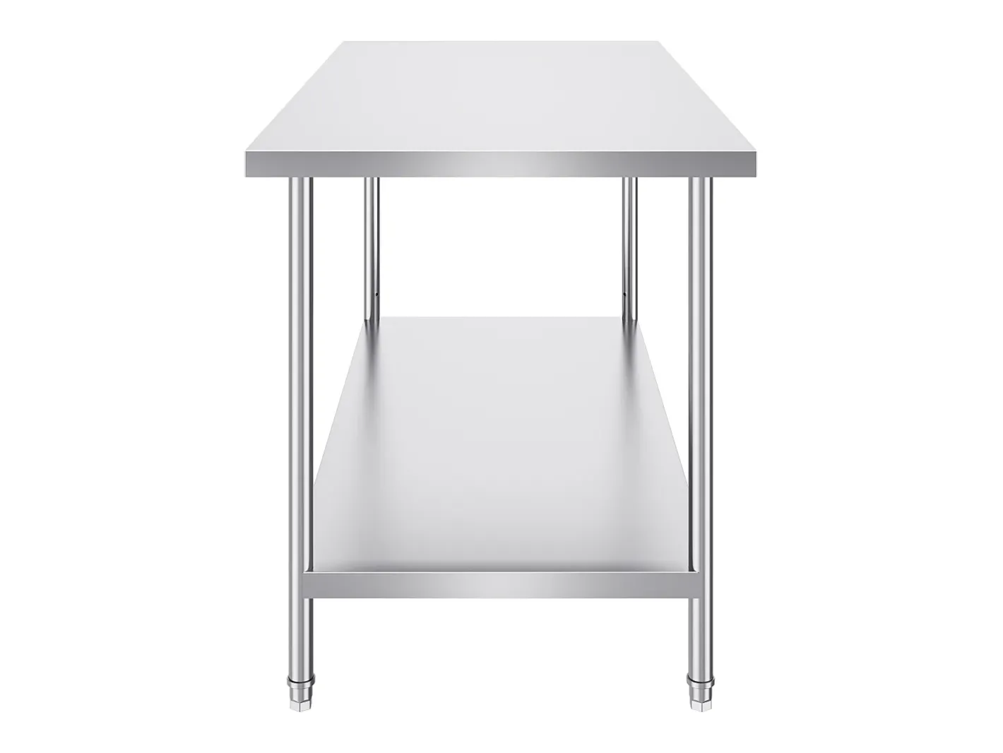 Mesa de Trabalho de Cozinha SucceBuy 76.2x152.4x86.36 cm, Posto de Trabalho Alimentar Comercial^ Online