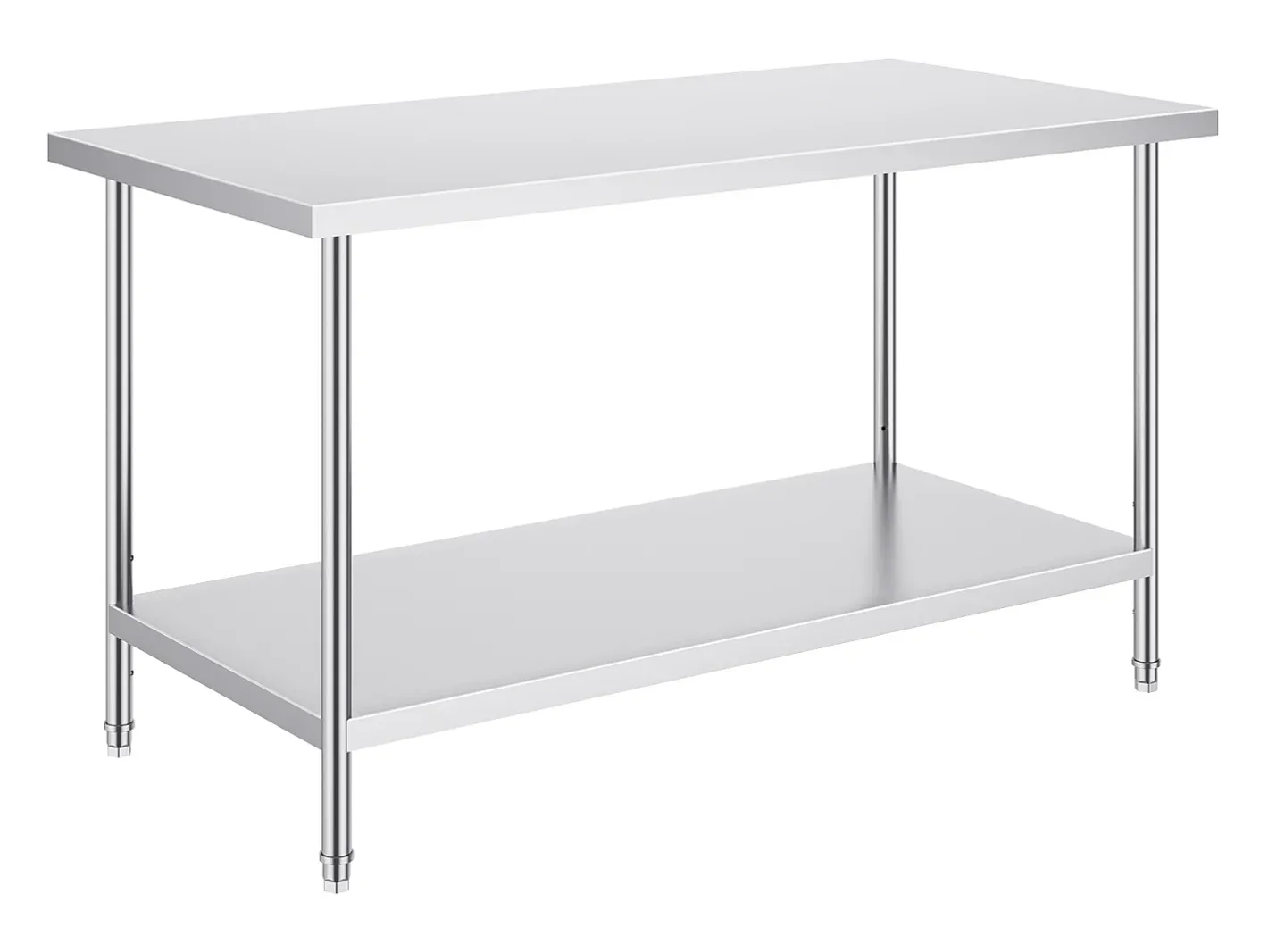 Mesa de Trabalho de Cozinha SucceBuy 76.2x152.4x86.36 cm, Posto de Trabalho Alimentar Comercial^ Online