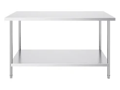 Mesa de Trabalho de Cozinha SucceBuy 76.2x152.4x86.36 cm, Posto de Trabalho Alimentar Comercial^ Online