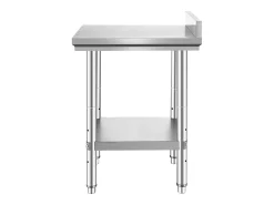 Móvel De Arrumação*Mesa de Trabalho de Cozinha em Aço Inoxidável SucceBuy, Mesa de Preparação de Alimentos 60.96x60.96 cm Prateado