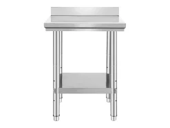 Móvel De Arrumação*Mesa de Trabalho de Cozinha em Aço Inoxidável SucceBuy, Mesa de Preparação de Alimentos 60.96x60.96 cm Prateado