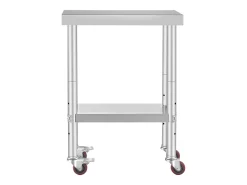 Mesa de Trabalho de Cozinha SucceBuy 30.48x60.96 cm | Mesa de Preparação Comercial com 4 Rodas* Sale