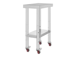 Mesa de Trabalho de Cozinha SucceBuy 30.48x60.96 cm | Mesa de Preparação Comercial com 4 Rodas* Sale