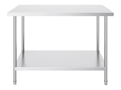 Mesa de Trabalho de Preparação em Aço Inoxidável SucceBuy, 762 x 1219 x 864 mm, Estação de Trabalho Comercial para Alimentos^ Clearance